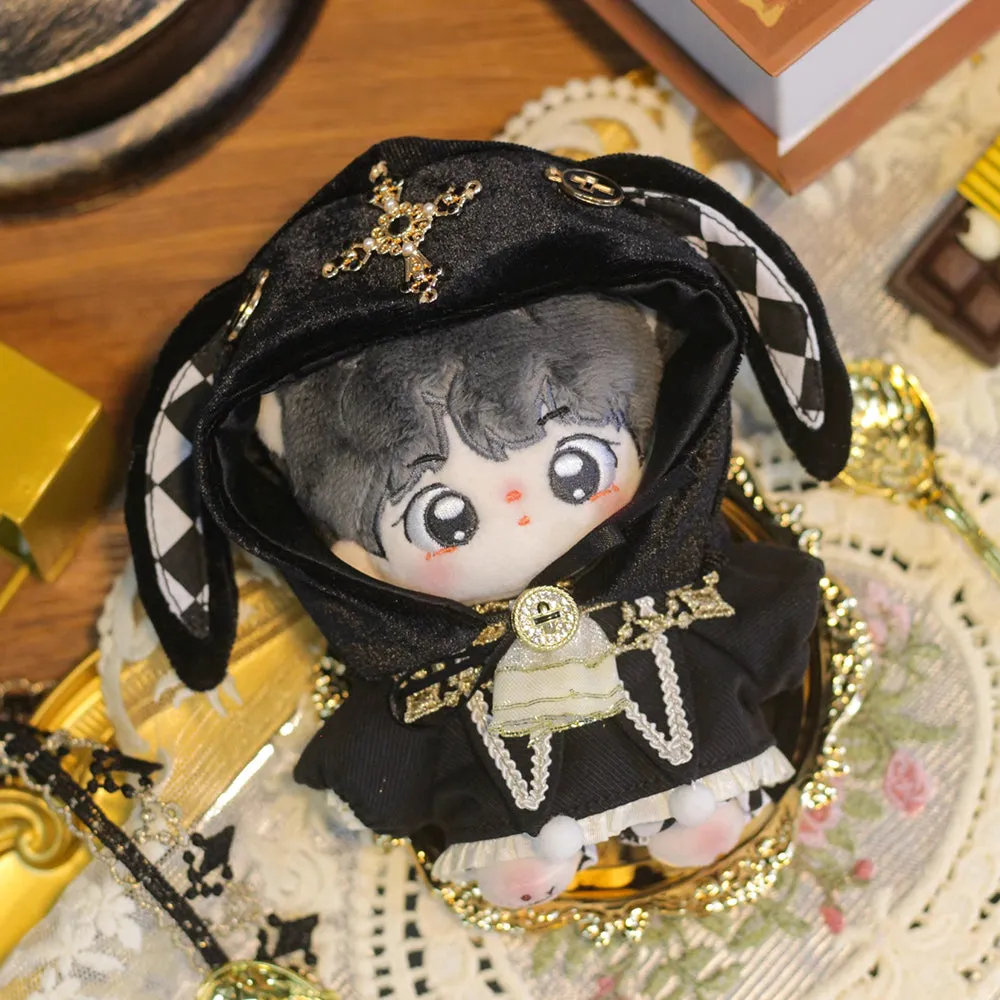 niannyyhouse Hat Coat Plaid Pants Shoes 10cm 15cm 20cm Plush Doll Black Golden Outfit Dress Up Accessories