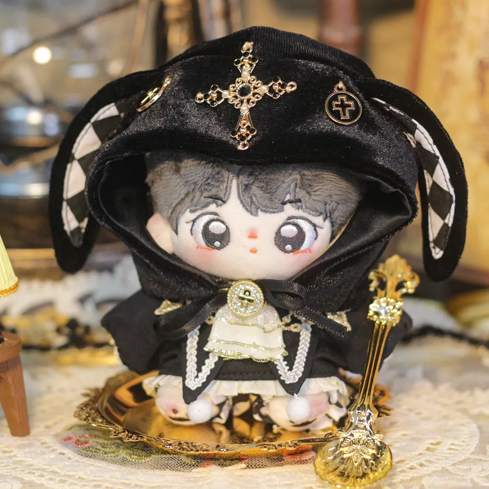 niannyyhouse Hat Coat Plaid Pants Shoes 10cm 15cm 20cm Plush Doll Black Golden Outfit Dress Up Accessories