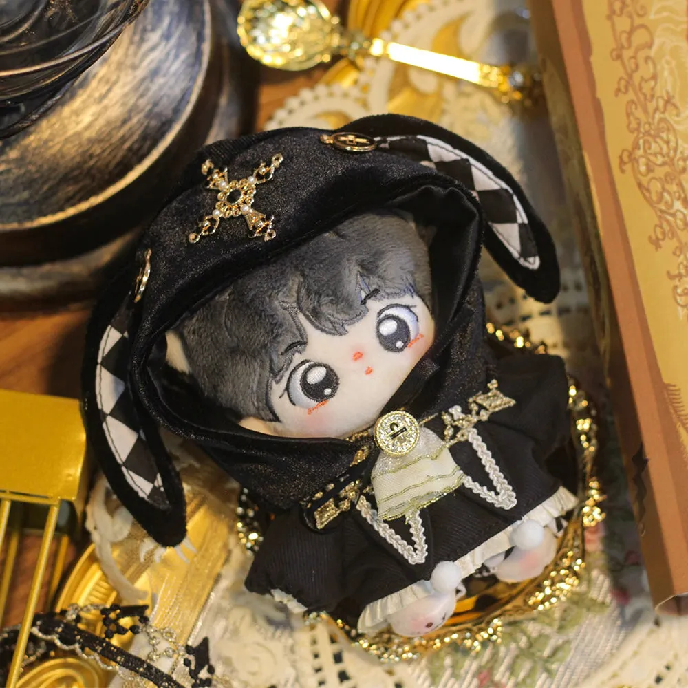 niannyyhouse Hat Coat Plaid Pants Shoes 10cm 15cm 20cm Plush Doll Black Golden Outfit Dress Up Accessories