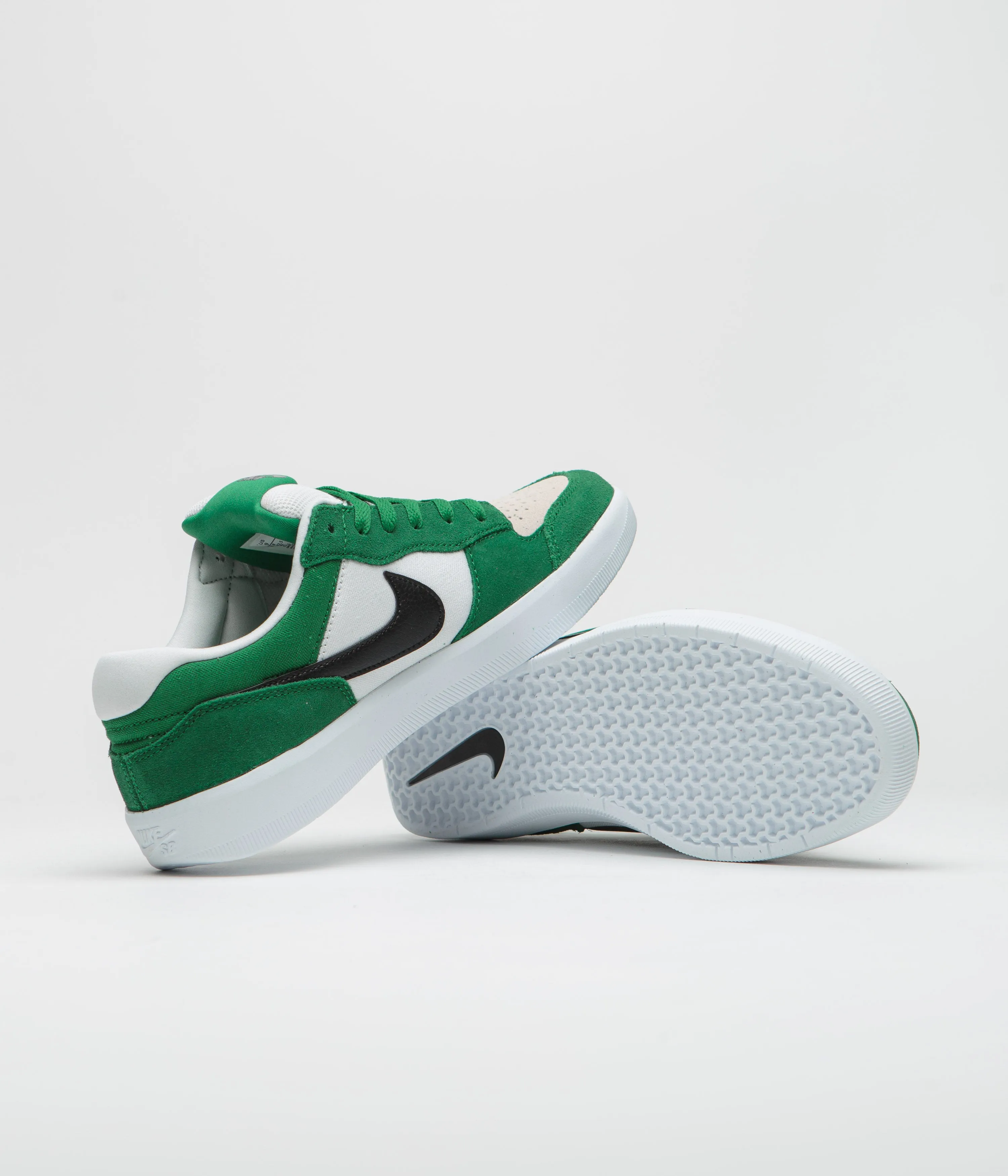 Nike SB Force 58 Shoes - Pine Green / Black - White - White