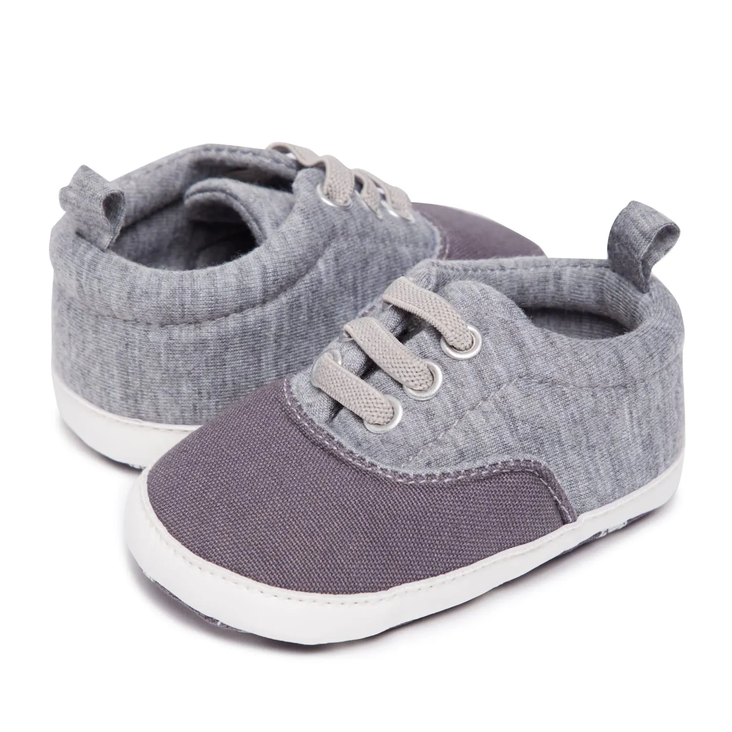 Nuby Baby Boys Soft Tennis Shoes with Non Slip Rubber Gripper Sole, Crib & First Walking Infant Sneakers
