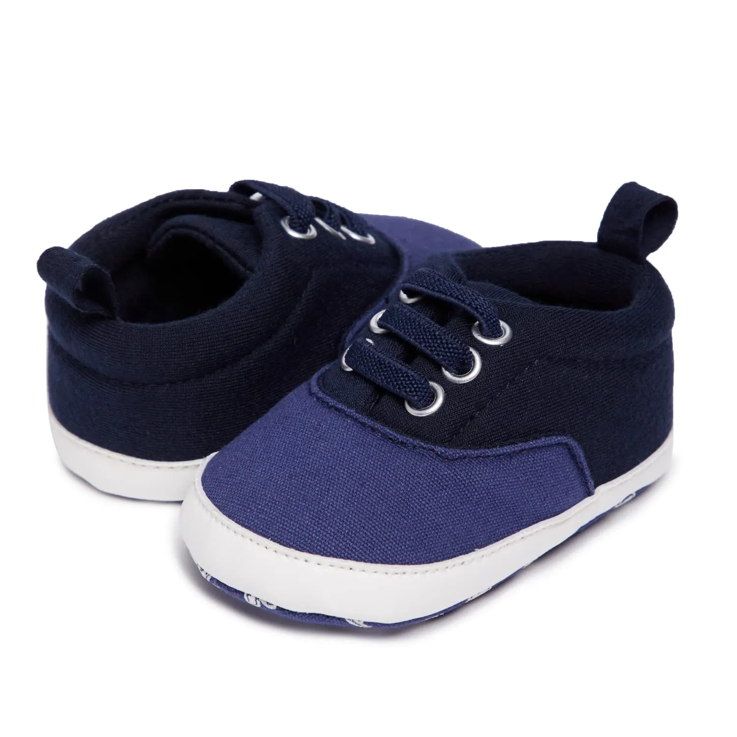 Nuby Baby Boys Soft Tennis Shoes with Non Slip Rubber Gripper Sole, Crib & First Walking Infant Sneakers