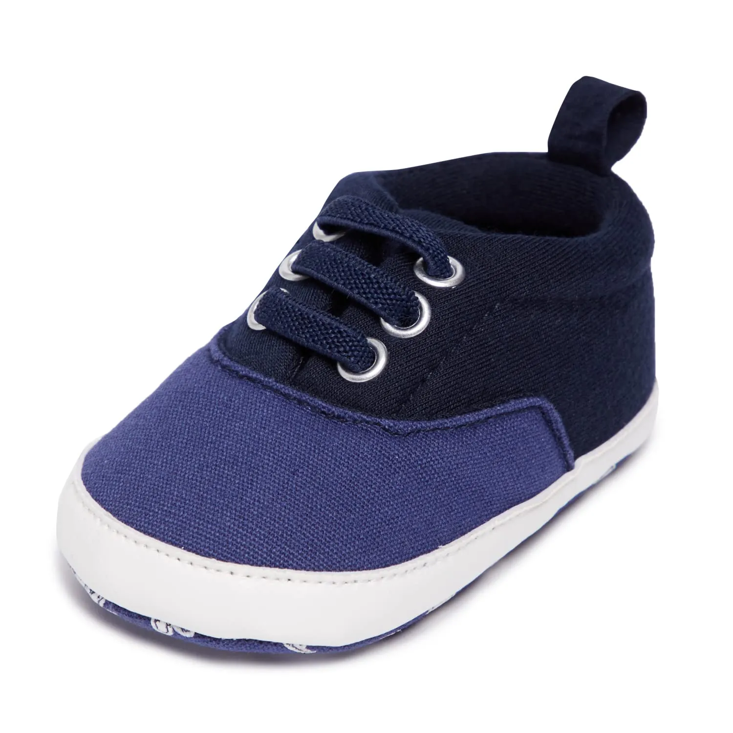 Nuby Baby Boys Soft Tennis Shoes with Non Slip Rubber Gripper Sole, Crib & First Walking Infant Sneakers