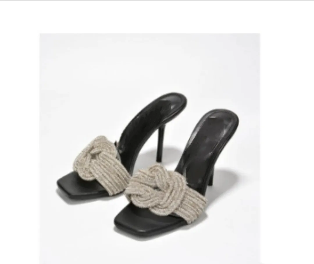 Oh U Fancy Huh Rhinestone Heel