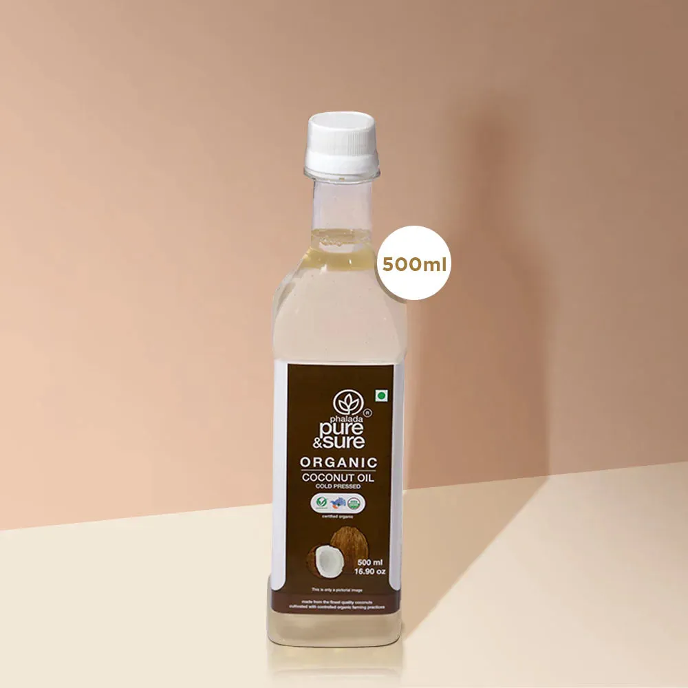 Organic Cold Pressed Coconut Oil - 500 ml - Pure & Sure