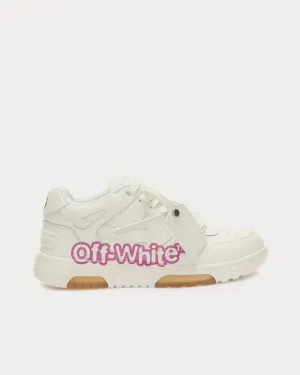 Out Of Office "Ooo" Logo White / Fuchsia Low Top Sneakers
