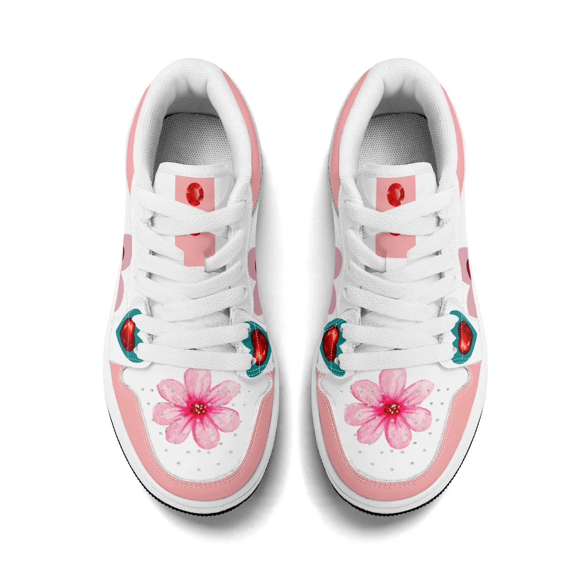 Pink Floral | Custom Kids Shoes | Shoe Zero
