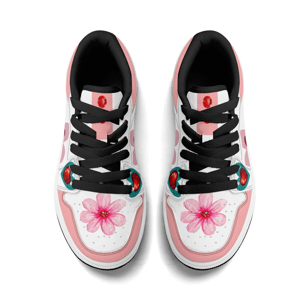 Pink Floral | Custom Kids Shoes | Shoe Zero