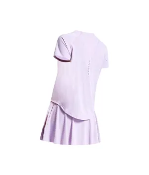 Pink stretchy material shirt and skirt set (without bra)