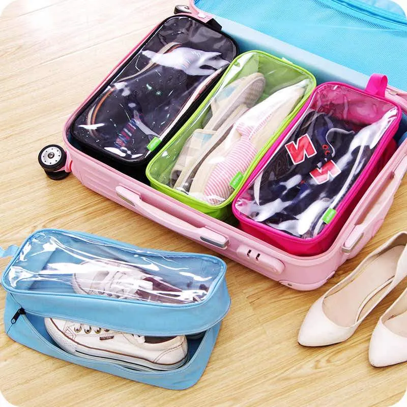 Portable Shoes Carrying Bag Organizer Box Container ( Pack Of 2 )