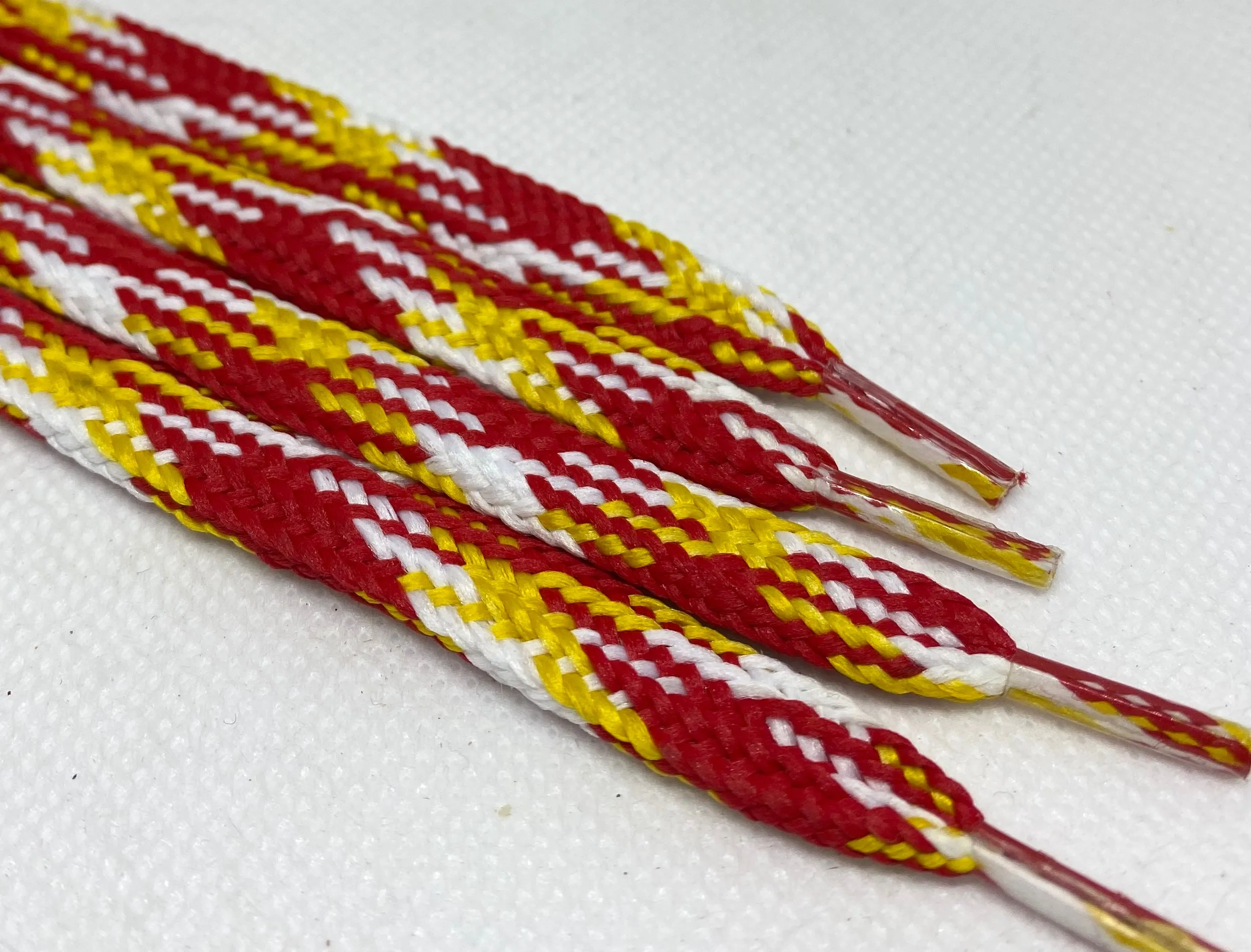Premium Sport Laces - Gold, Red and White