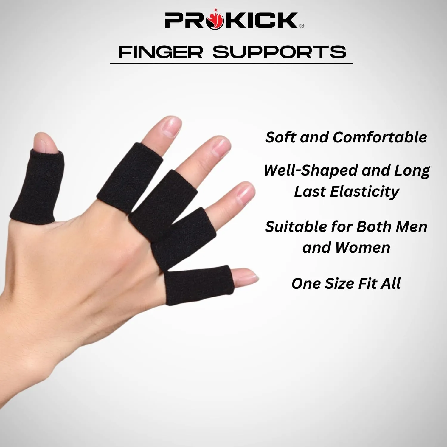 Prokick Finger Support - Pack of 5 (Black)