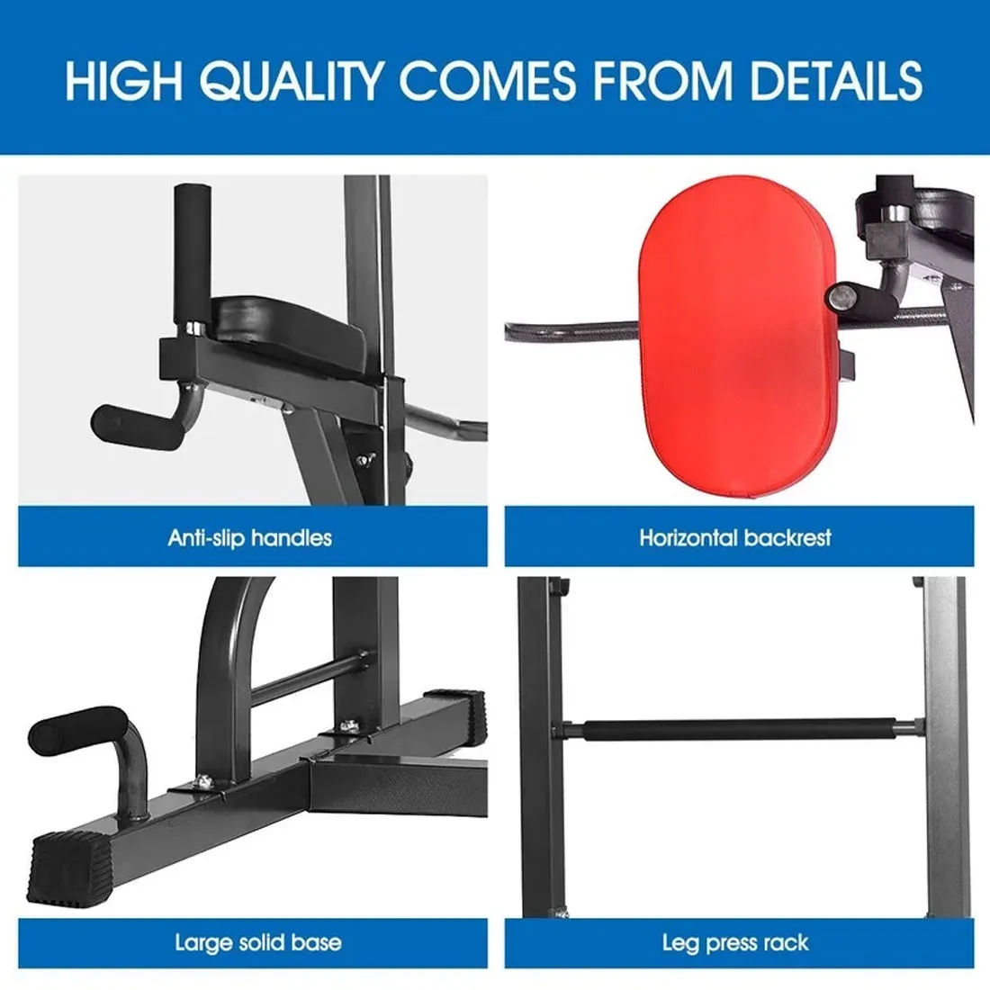 Push Pull Chin Up Bar Power Tower Station Press Gym Equipment Fitness Weight Bench