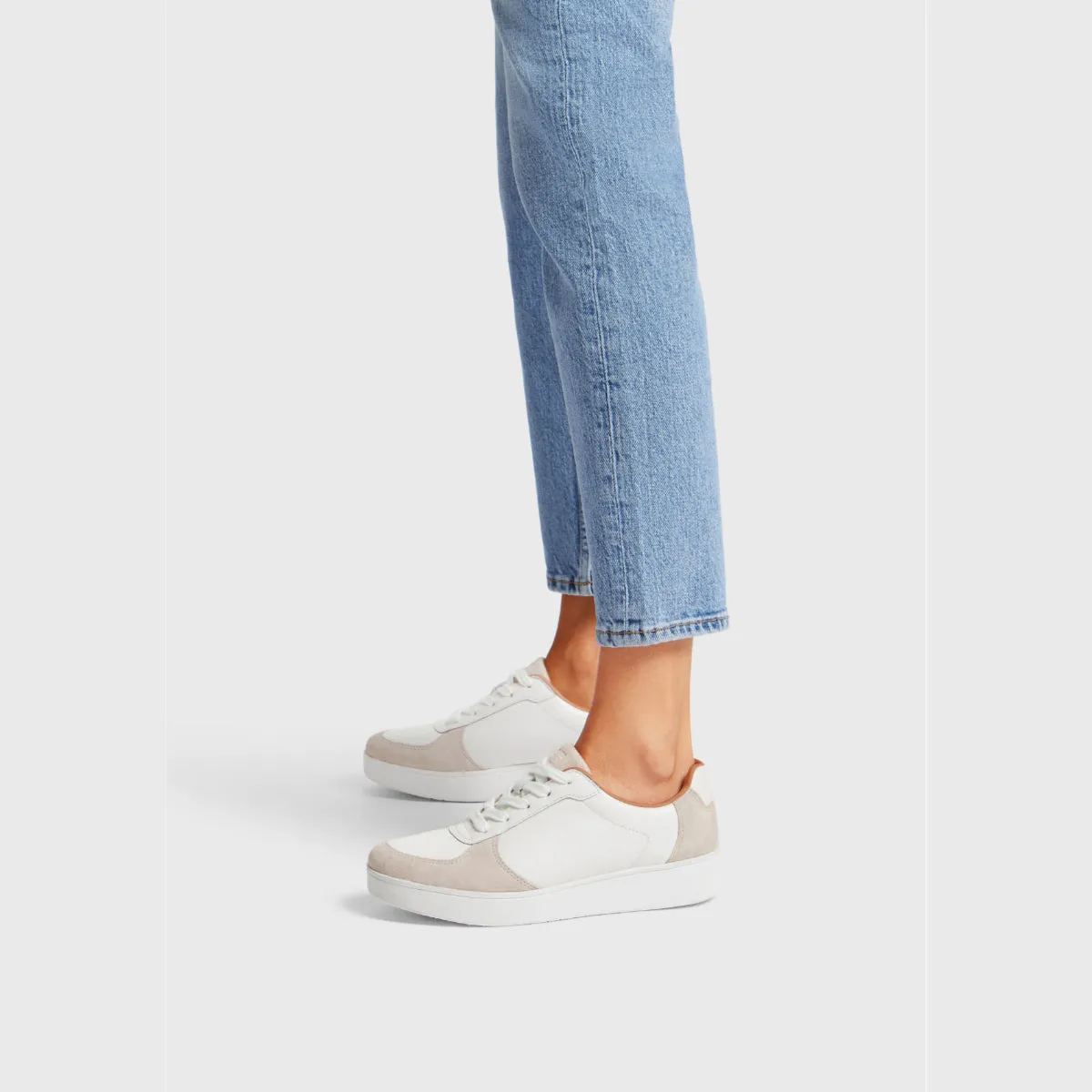 RALLY Leather Suede Panel Sneakers