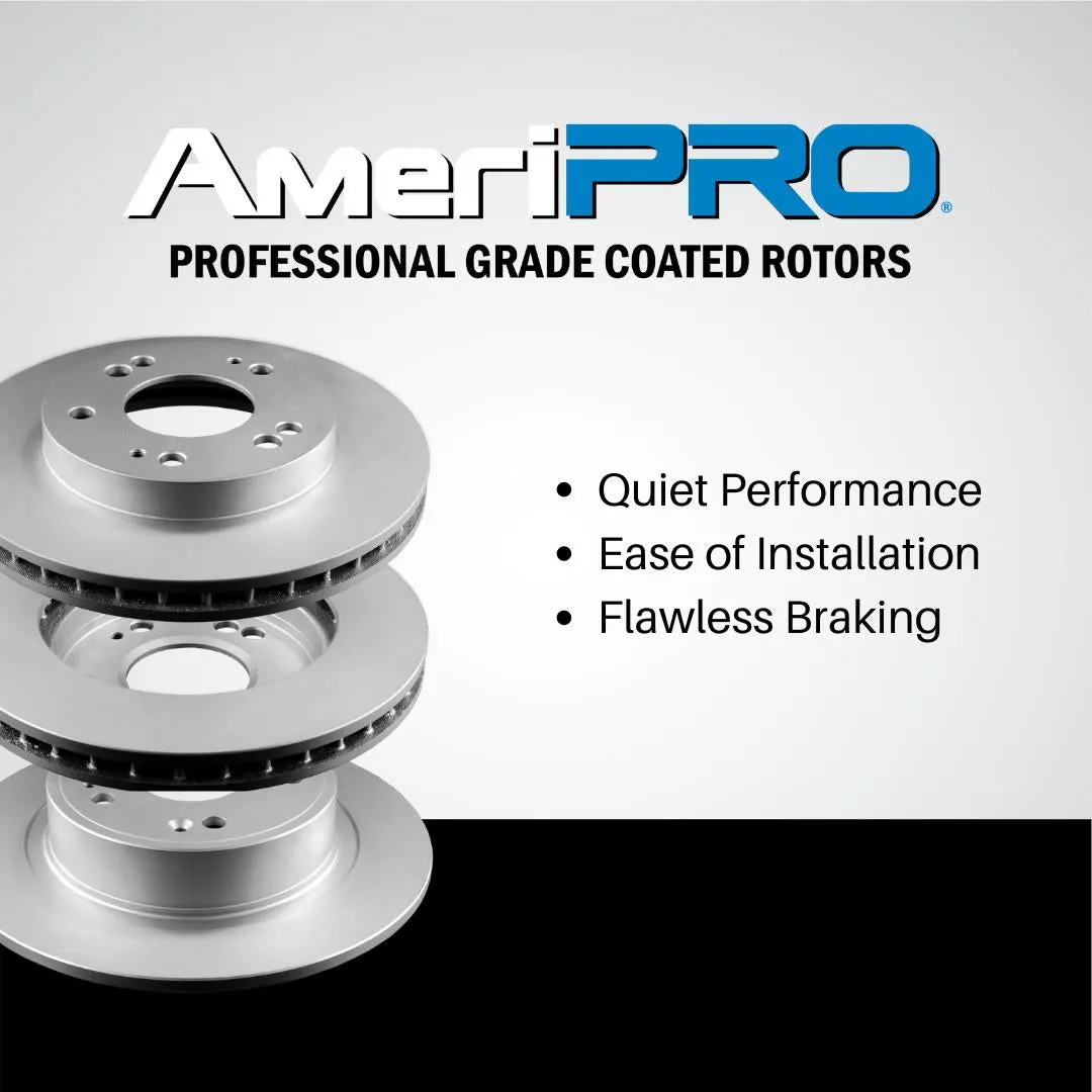 REAR GEO Coated Disc Brake Rotors Pads Parking Shoes for 17-18 Hyundai Santa Fe
