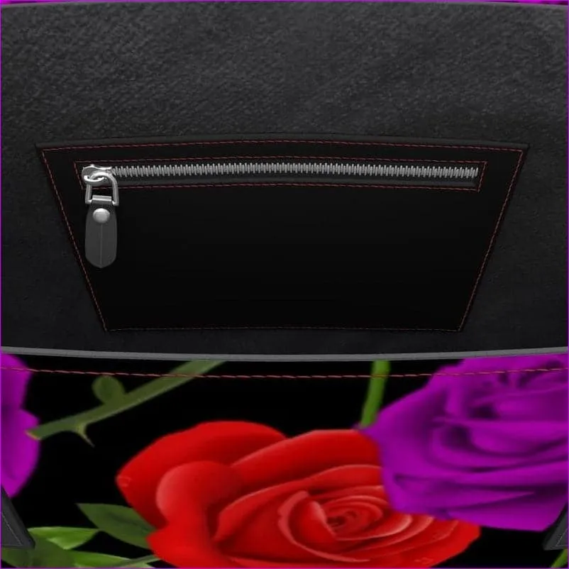 Red Rose Purp Authentic Leather Designer Kika Tote