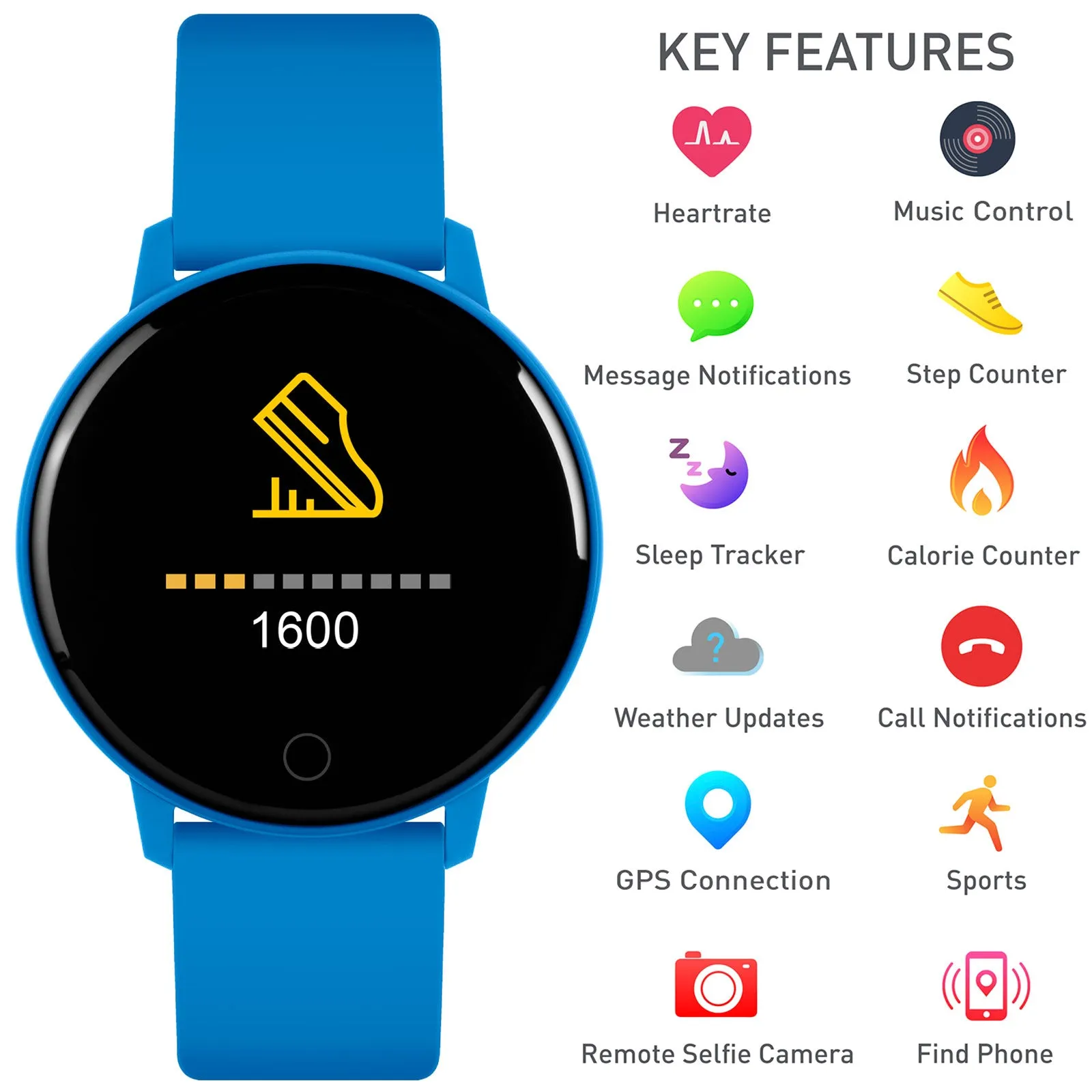 Reflex Active Bright Blue Series 09 Smart Watch