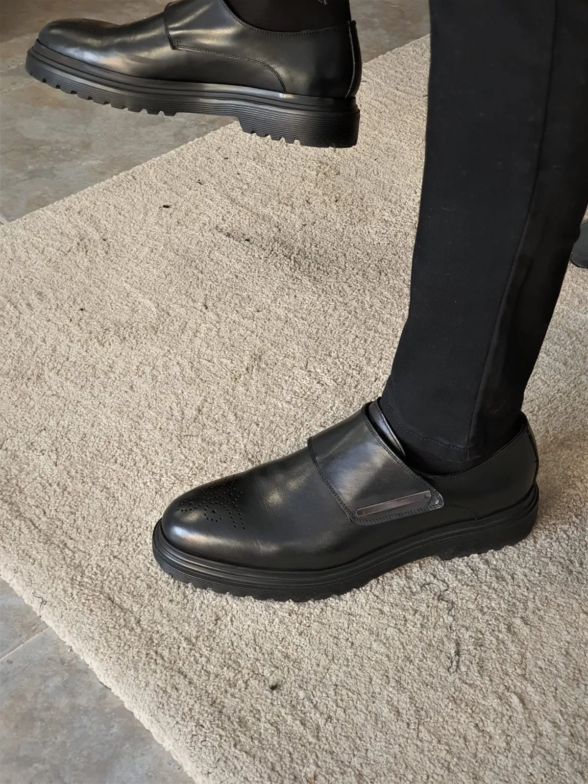 Royale Special Edition Sardinelli Leather Eva Black Shoes