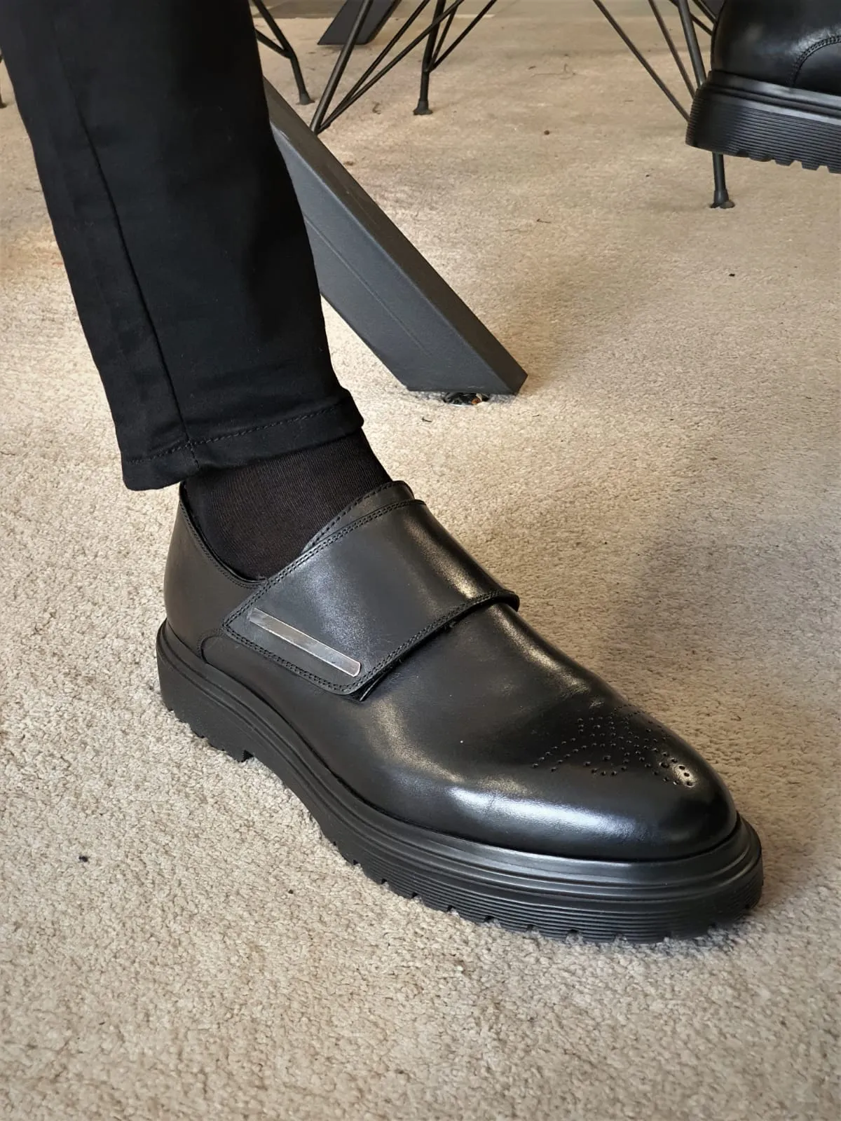 Royale Special Edition Sardinelli Leather Eva Black Shoes