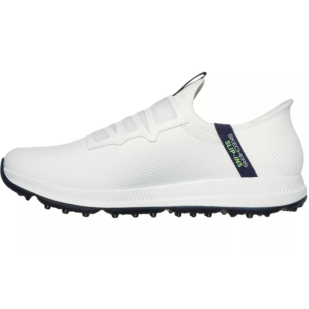 Skechers Elite 5 Slip-Ins Spikeless Waterproof Shoes - White/Navy