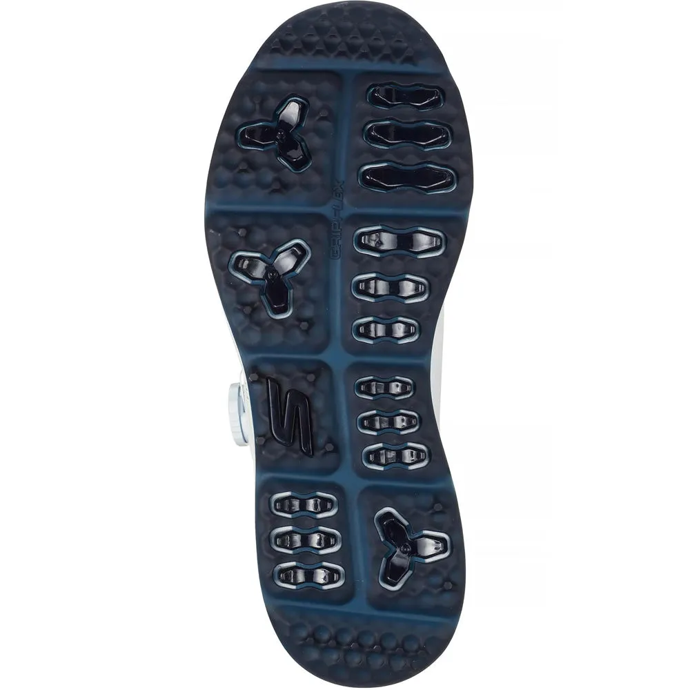 Skechers Elite 5 Slip-Ins Spikeless Waterproof Shoes - White/Navy