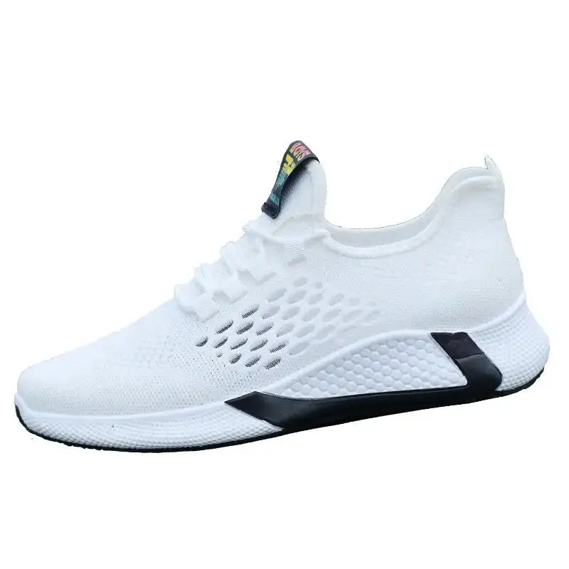 Sneakers New Sports Shoes Men's Breathable Casual Mesh Shoes Comfort Increase Lace-up Non-slip Low-top Running Shoes