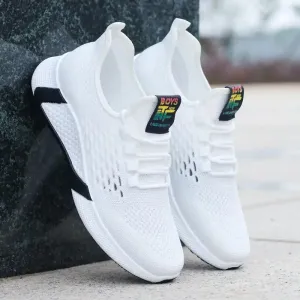 Sneakers New Sports Shoes Men's Breathable Casual Mesh Shoes Comfort Increase Lace-up Non-slip Low-top Running Shoes