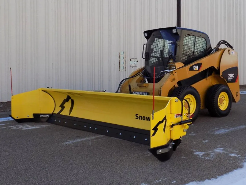 SnowWolf QuattroPlow auto wing plow for skid steers