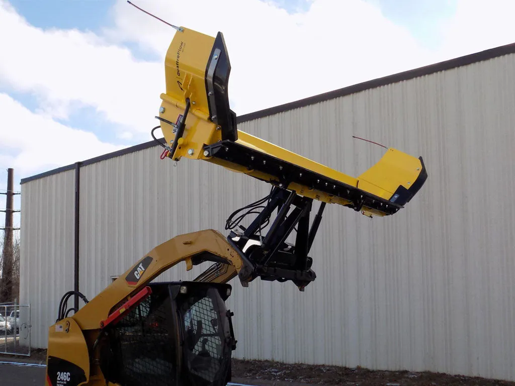 SnowWolf QuattroPlow auto wing plow for skid steers
