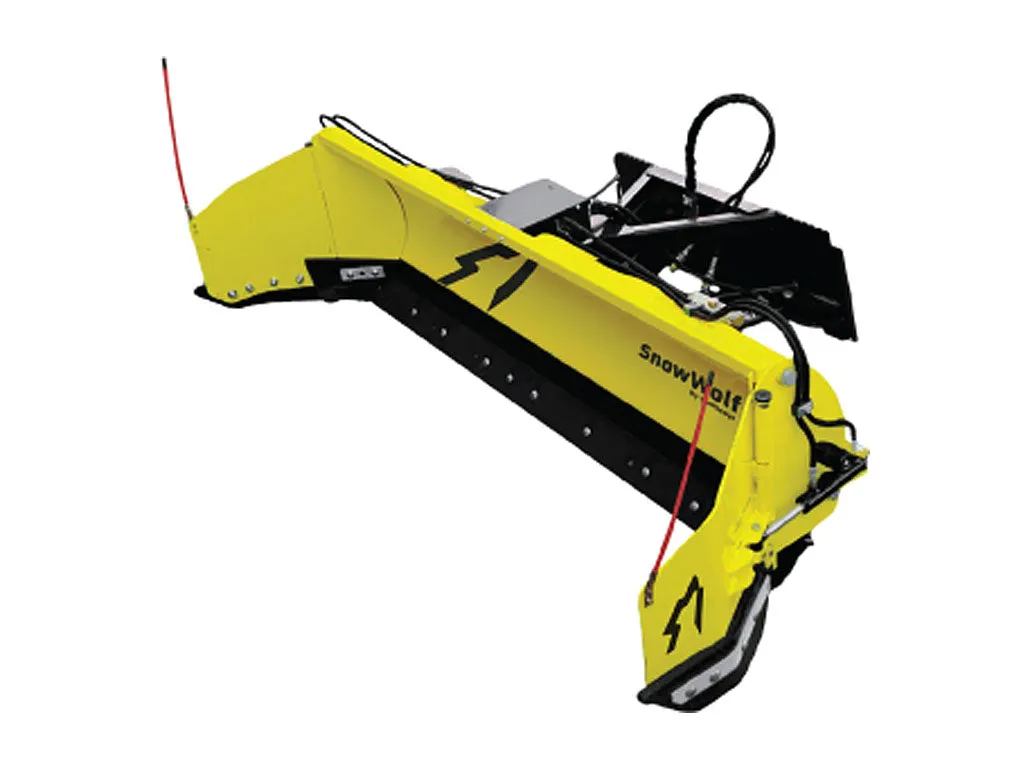 SnowWolf QuattroPlow auto wing plow for skid steers