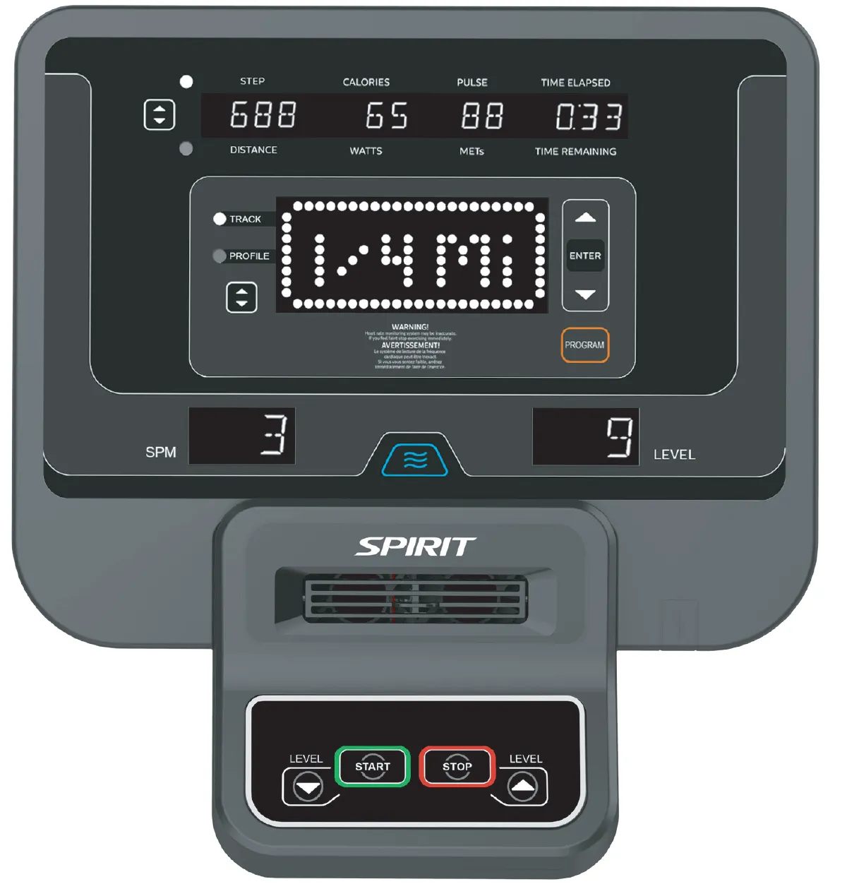 Spirit Fitness CRS800S Step Thru Recumbent Stepper - Demo