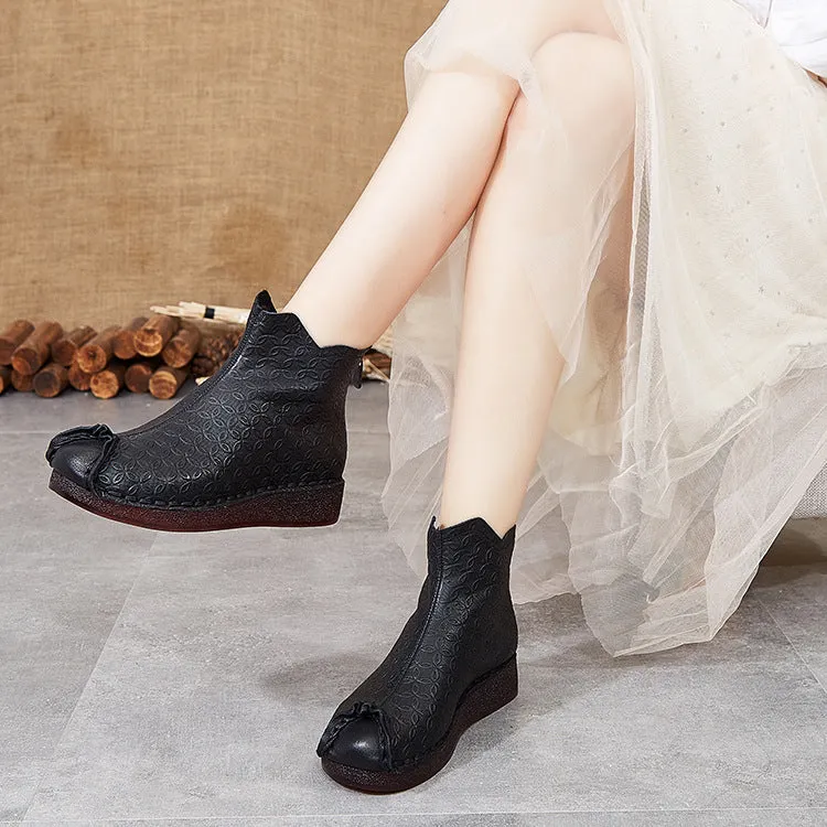 Spring Autumn Handmade Leather Retro Casual Boots|Gift Shoes