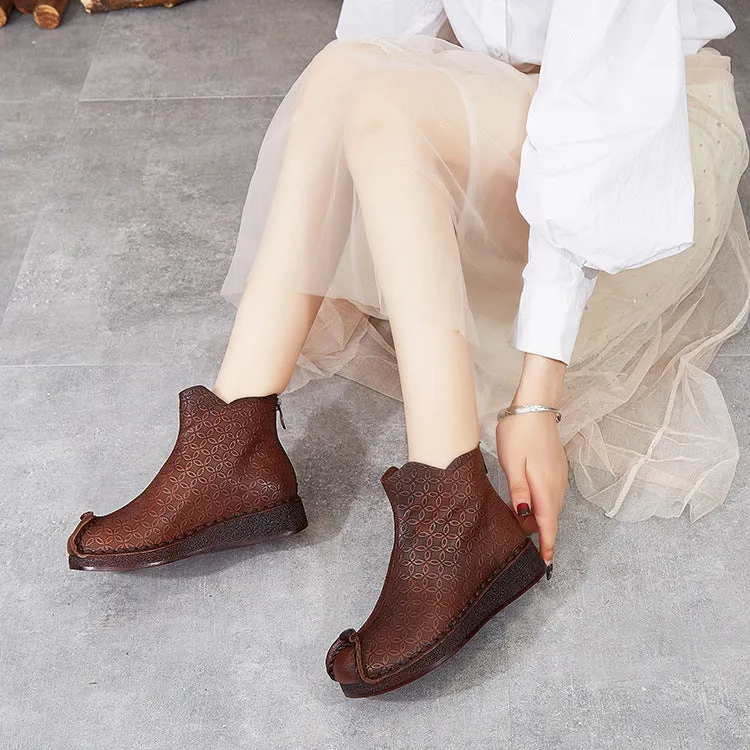 Spring Autumn Handmade Leather Retro Casual Boots|Gift Shoes