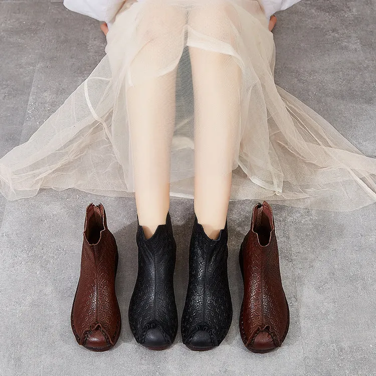 Spring Autumn Handmade Leather Retro Casual Boots|Gift Shoes