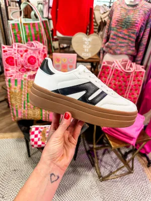 Todd Black   White Platform Sneaker