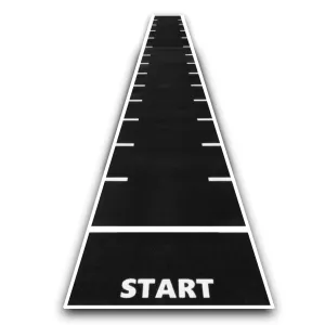 Turf Gym Sled Track 15m x 1m - 20cm Pile – Black & White with START - Pre-Order Late October