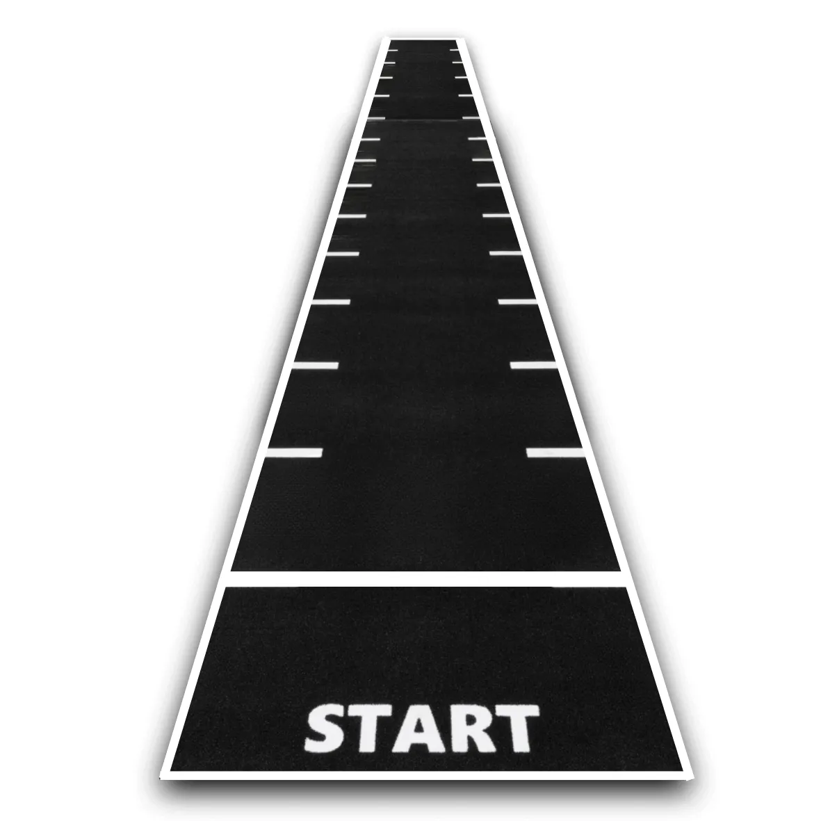 Turf Gym Sled Track 15m x 1m - 20cm Pile – Black & White with START - Pre-Order Late October