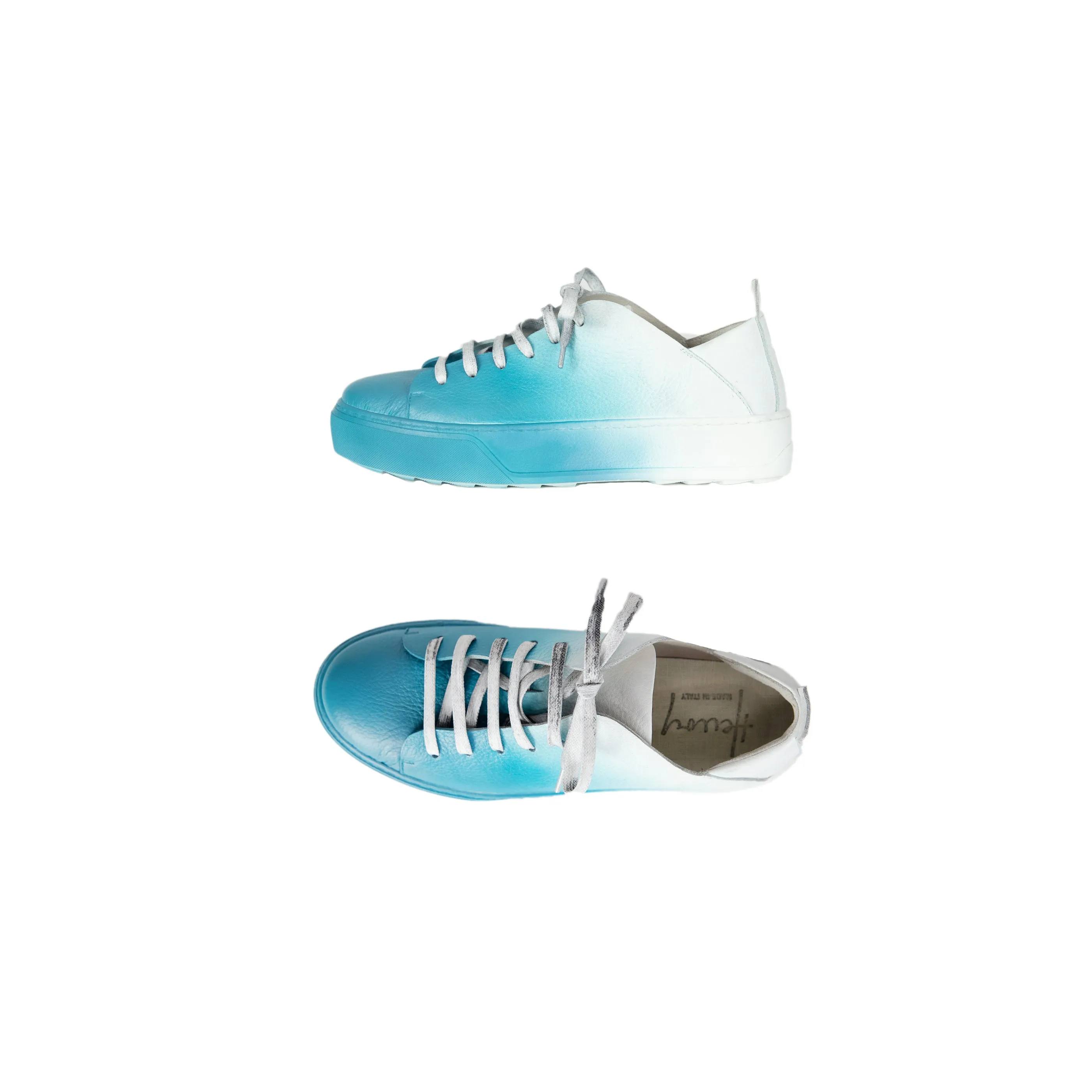Turquoise Sprayed Sneaker