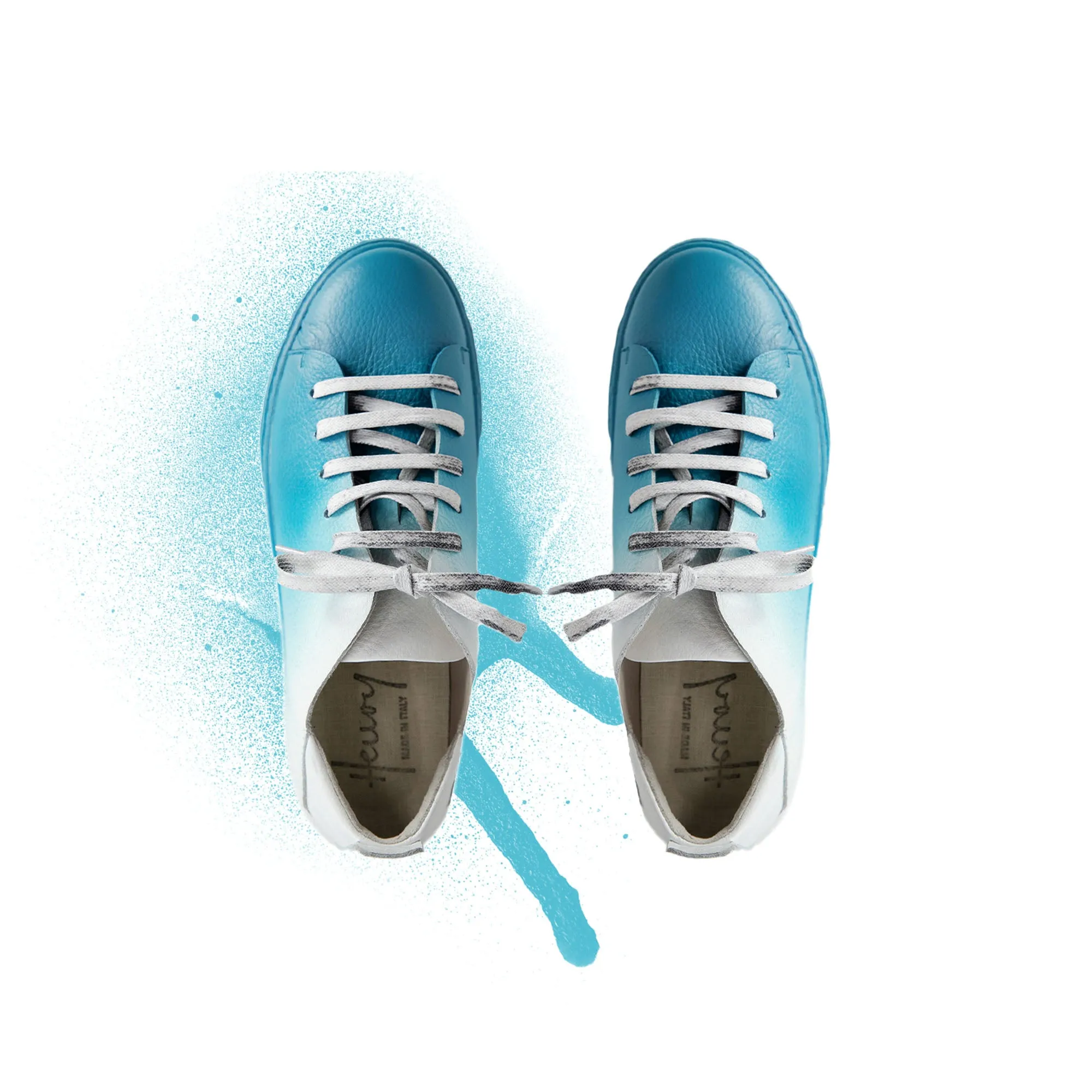 Turquoise Sprayed Sneaker