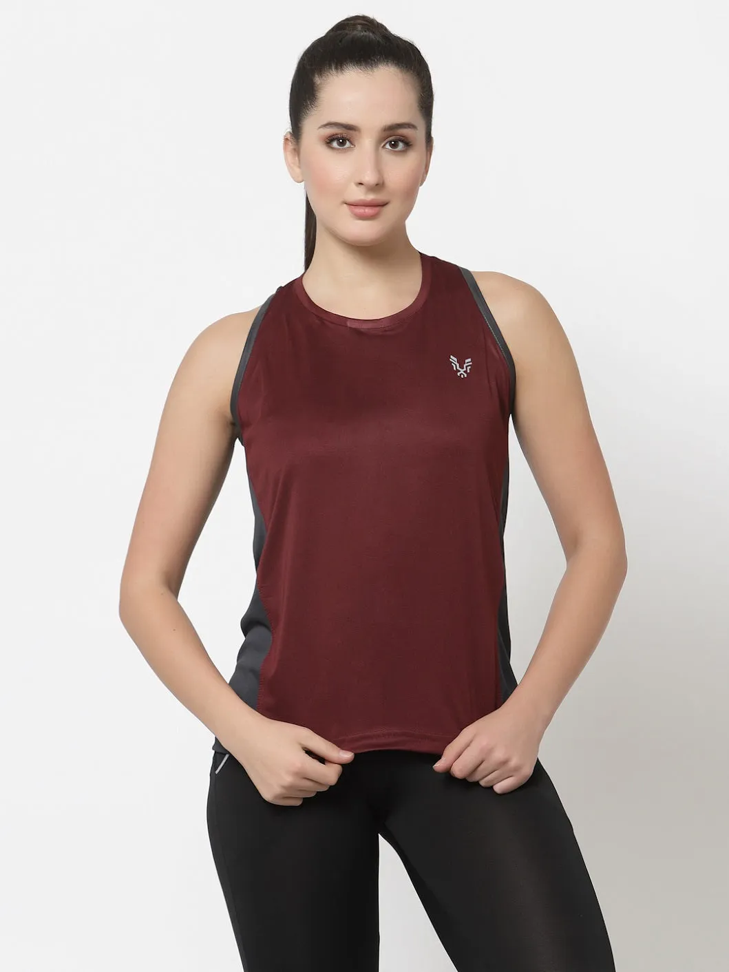 UZARUS Women's Dry Fit Workout Tank Top Sports Gym T-Shirt (Pack Of 2)