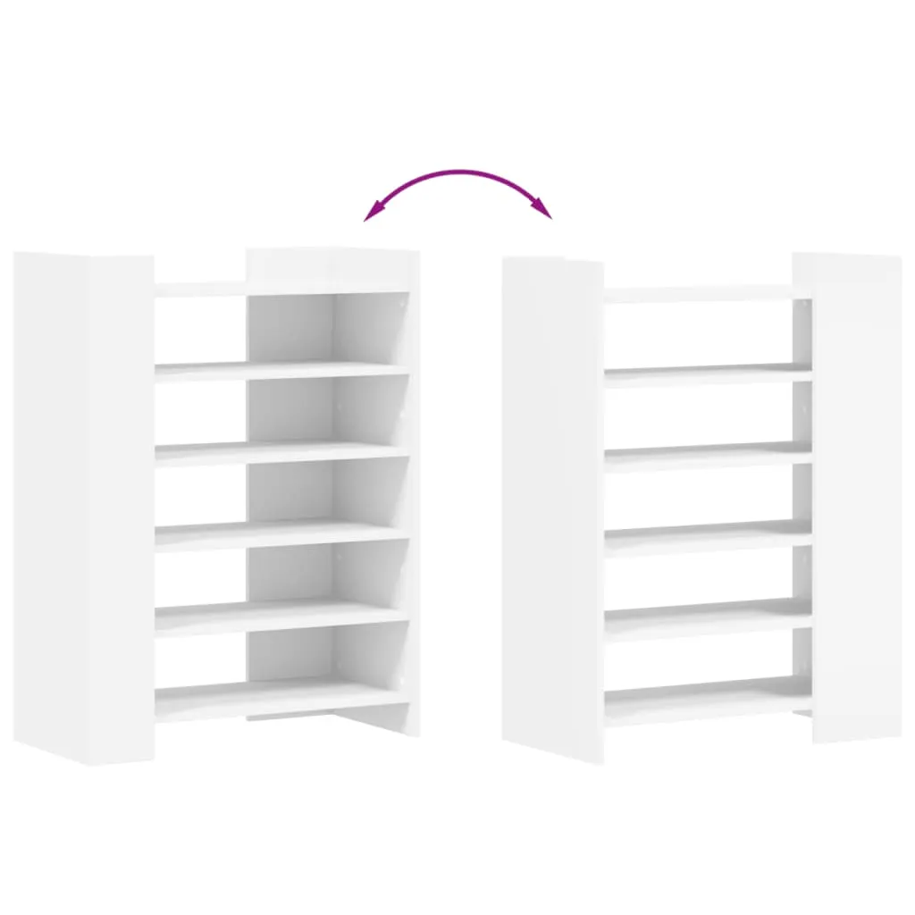 vidaXL Shoe Cabinet White 74.5x37.5x100 cm Engineered Wood