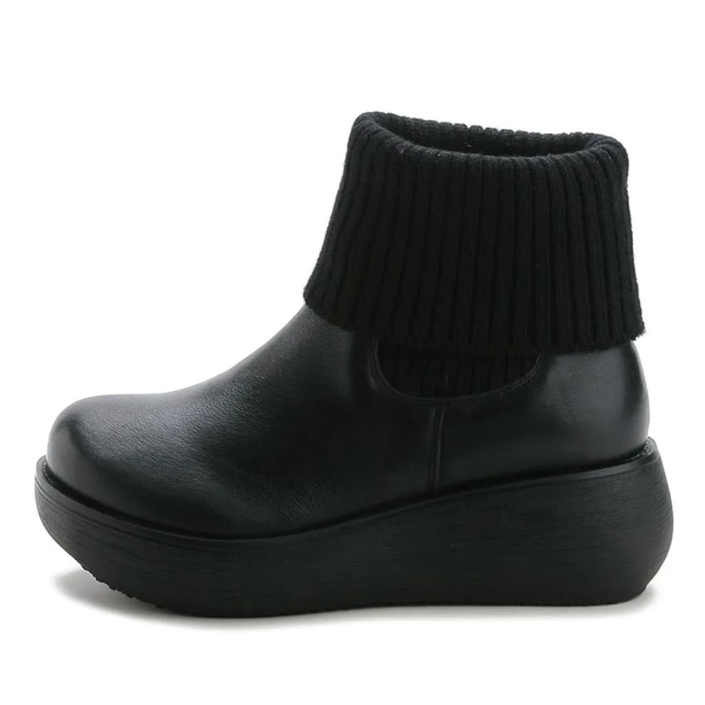 Winter Retro Leather Women's Short Boots | Gift Shoes