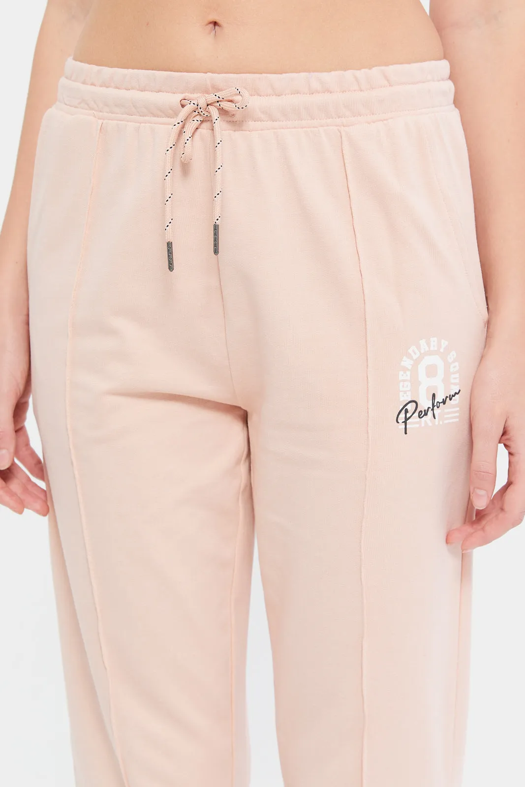 Women Pink Basic Track Pants