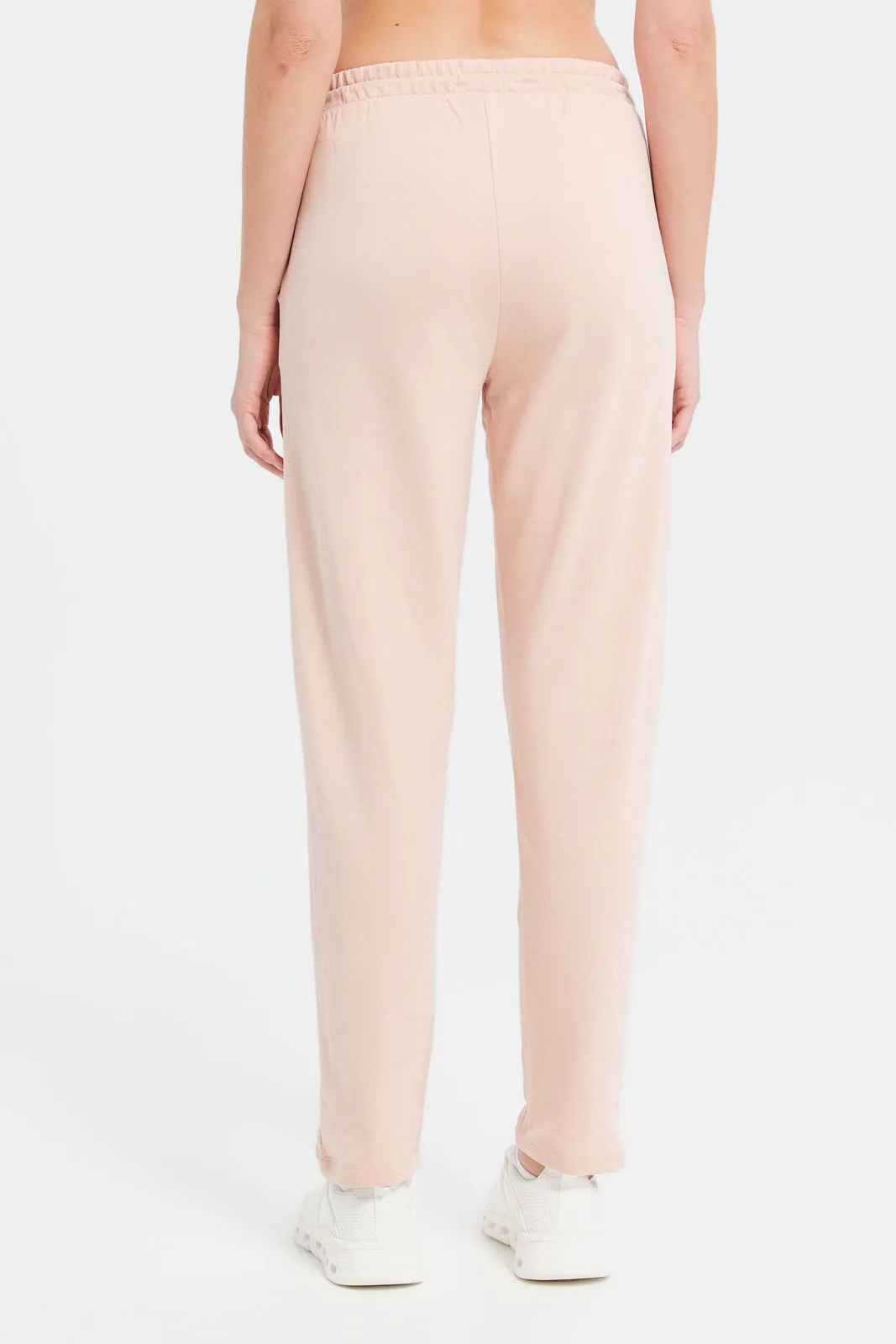 Women Pink Basic Track Pants