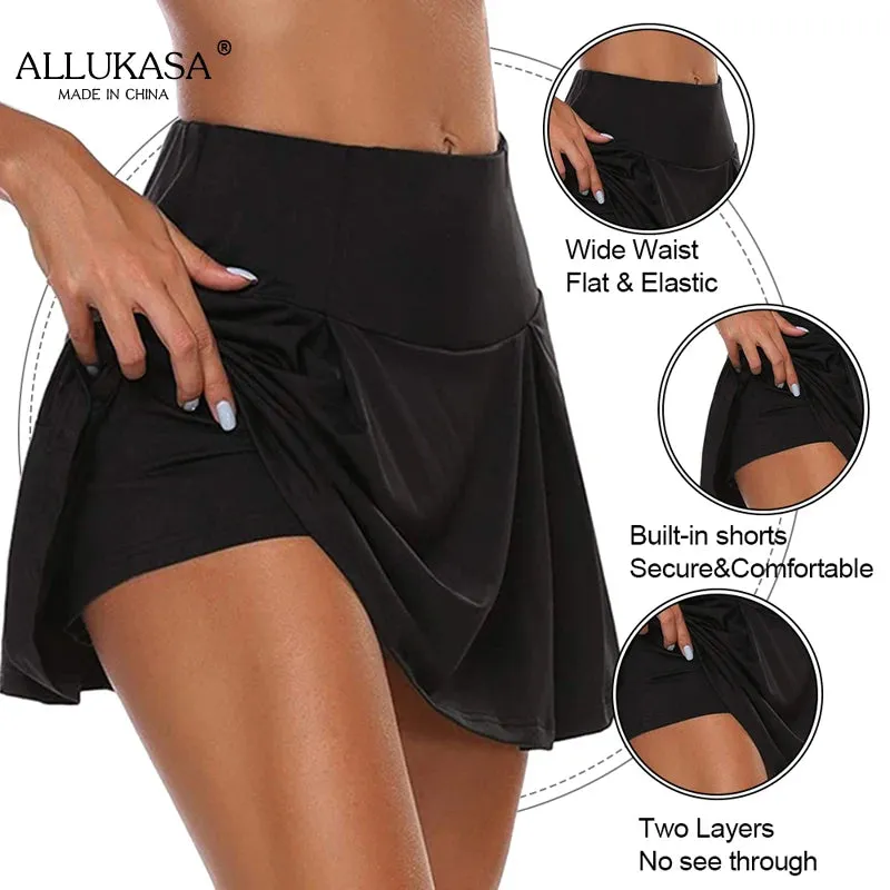 Women's High Waist Breathable Sport Shorts Skirts for Summer Running and Outdoor Activities