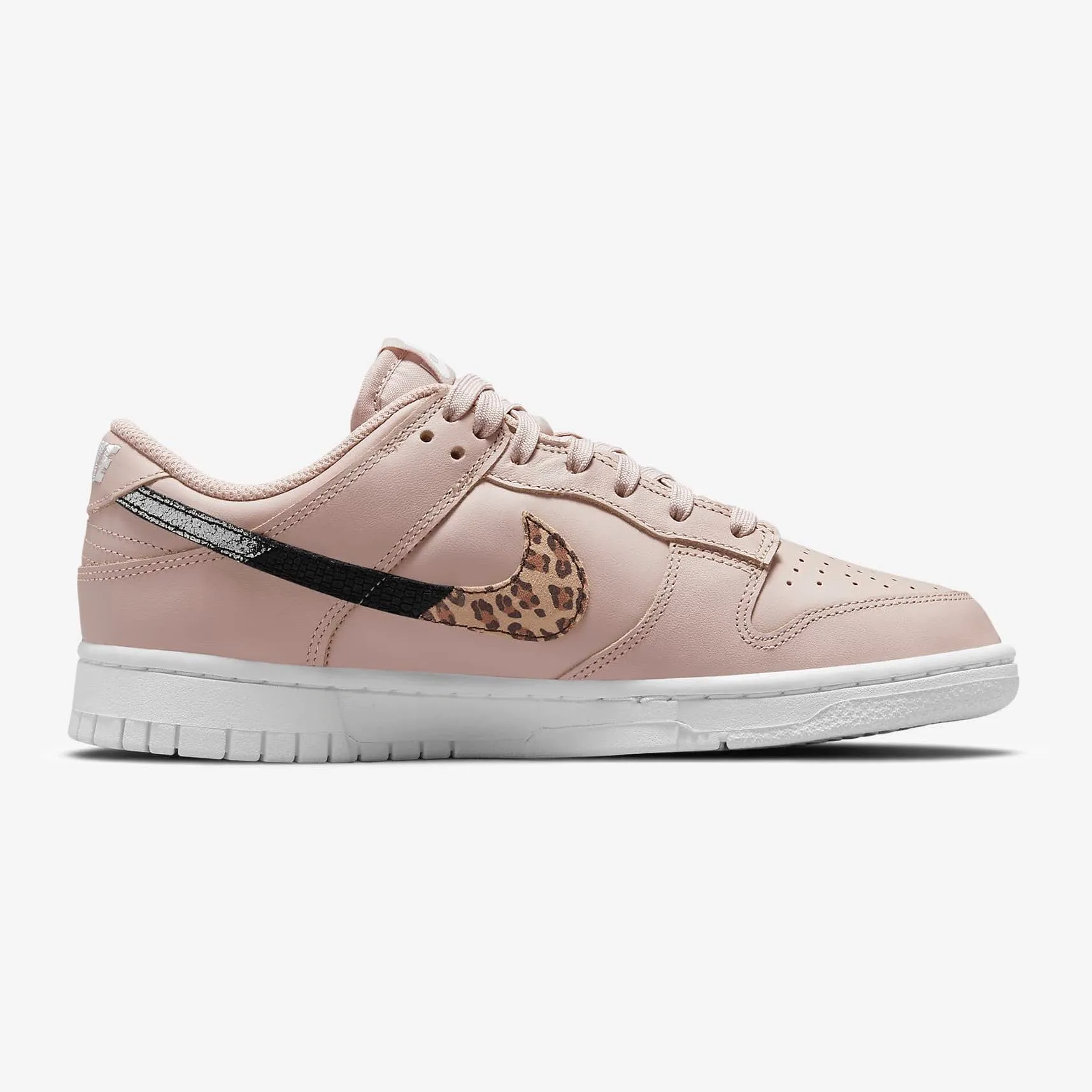 Women's Nike Dunk Low SE "Leopard Swoosh" (Fossil Stone)(DD7099-100)