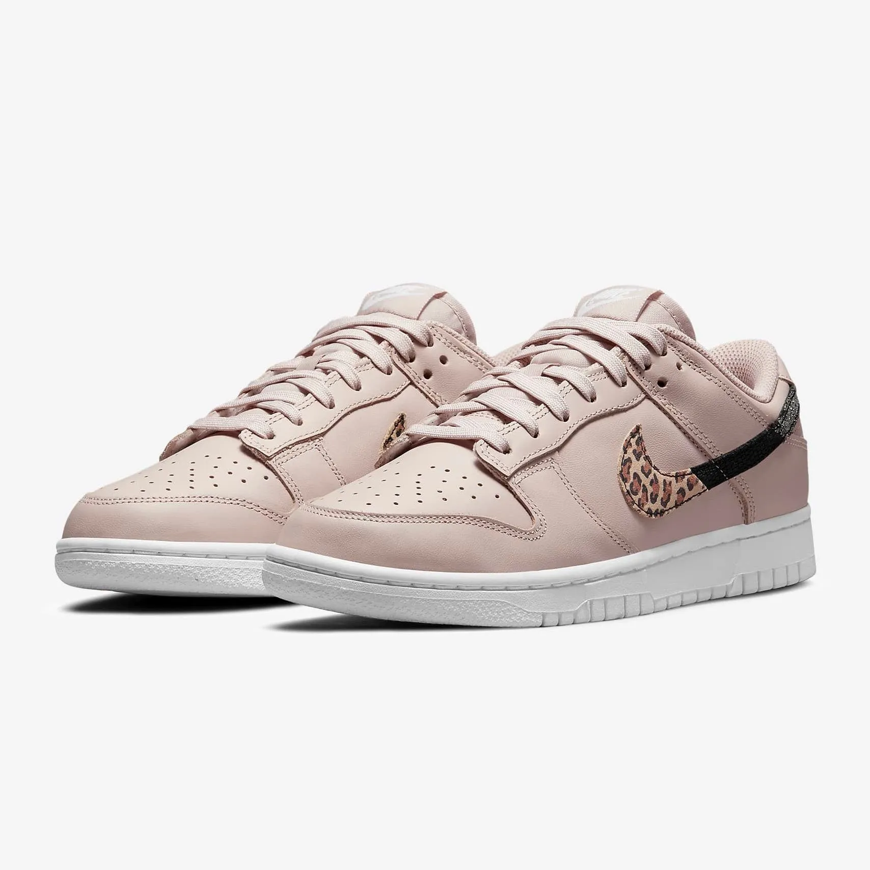 Women's Nike Dunk Low SE "Leopard Swoosh" (Fossil Stone)(DD7099-100)