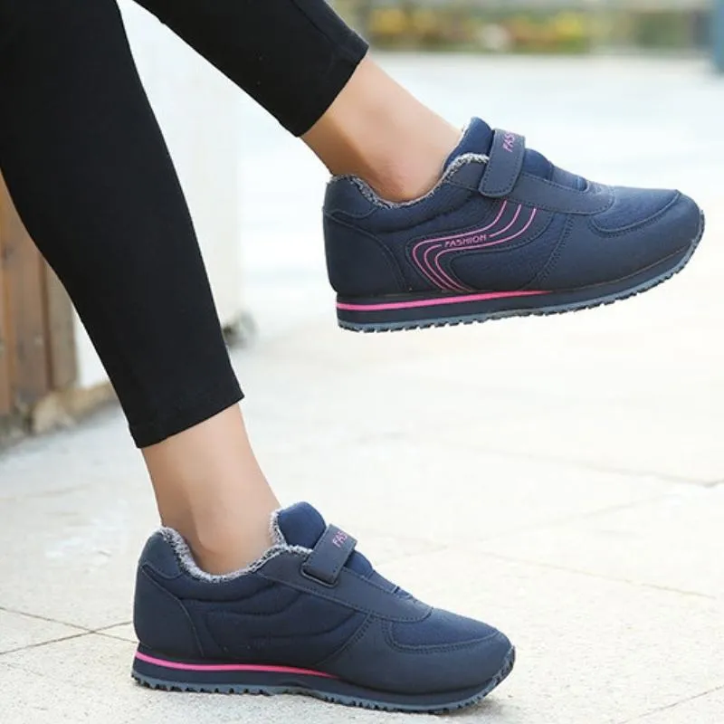 Women's Warm Fur Lined Tennis Shoes Sneakers