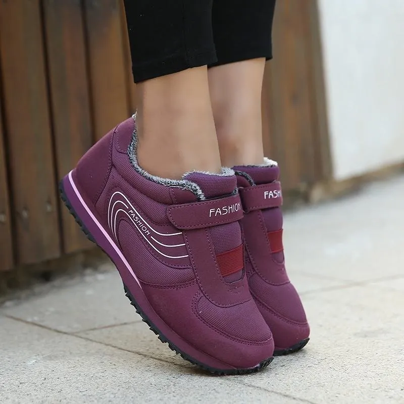 Women's Warm Fur Lined Tennis Shoes Sneakers