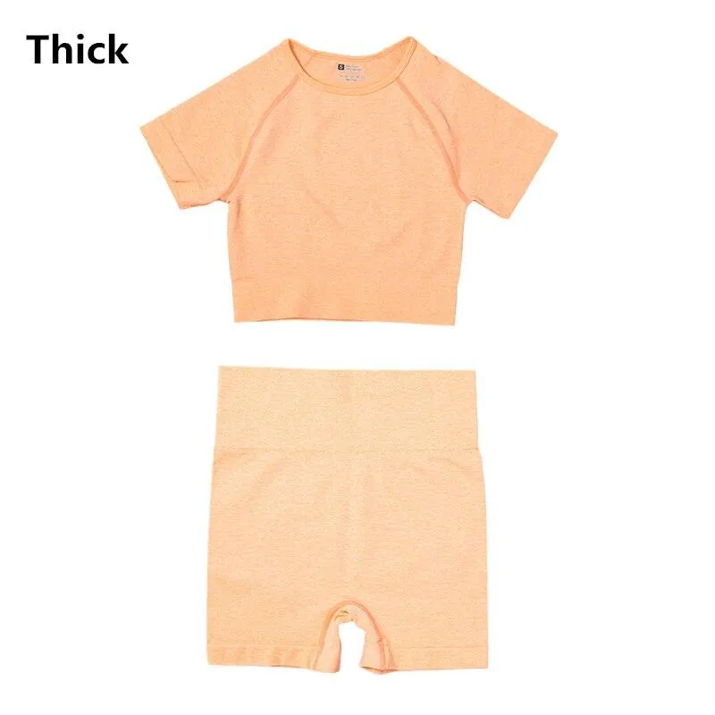 Yoga Gym Set Tops T-shirt Bra Legging Sport Set For Women